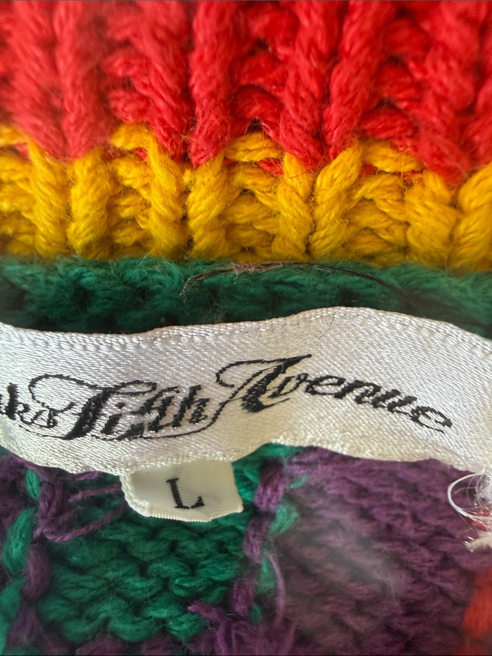 Vintage Saks Fifth Ave Colorblock Sweater - Picture 8 of 9